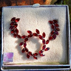 Original B David Red Rhinestone demi parade set, Original Box